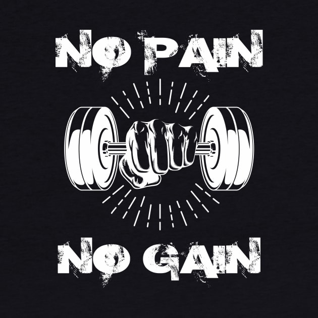 No pain no gain - Crazy gains - Nothing beats the feeling of power that weightlifting, powerlifting and strength training it gives us! A beautiful vintage design representing body positivity! by Crazy Collective